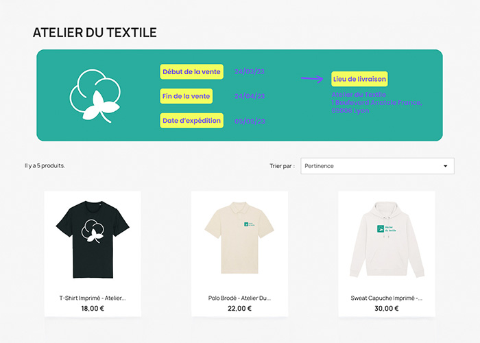 lancement de vos ventes textiles